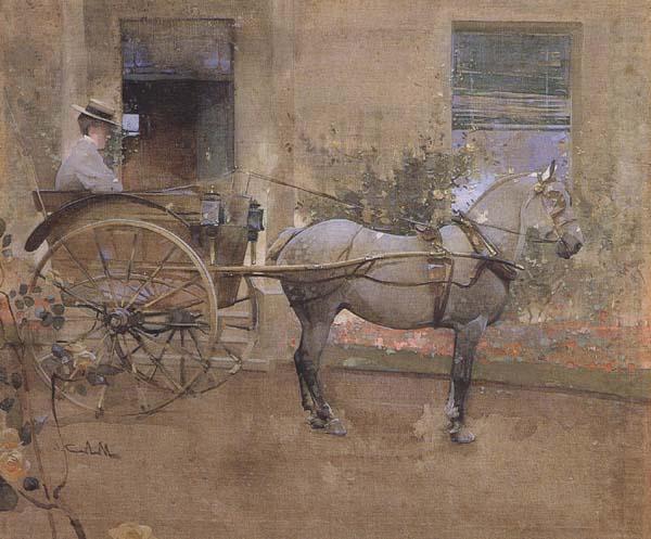 Joseph Crawhall The Governess Cart (mk46) china oil painting image